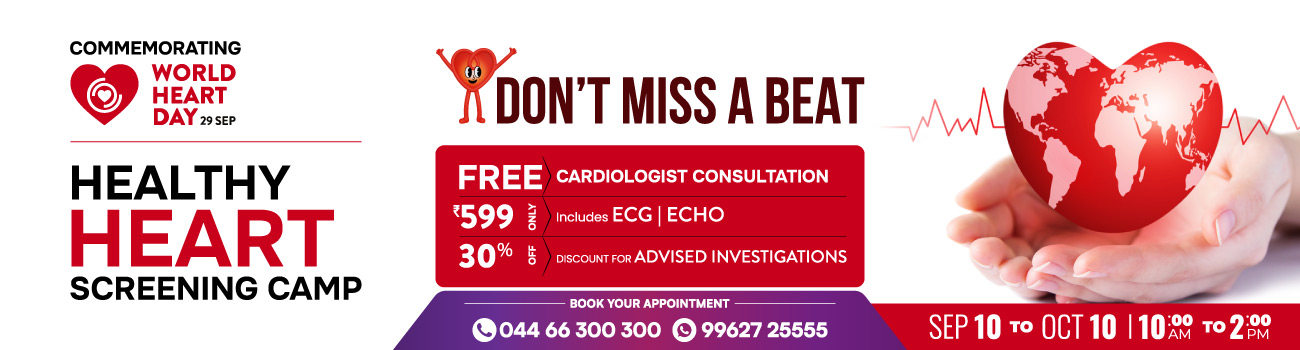Healthy Heart Screening Camp - 2026 (Sep 10, 2026 - Oct 10, 2026) - Dr. KMH